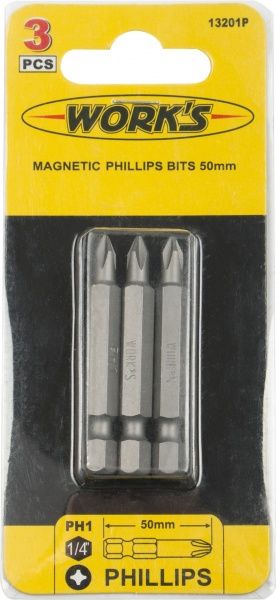 Бита Work's PH1x50 мм 3 шт. 13201P