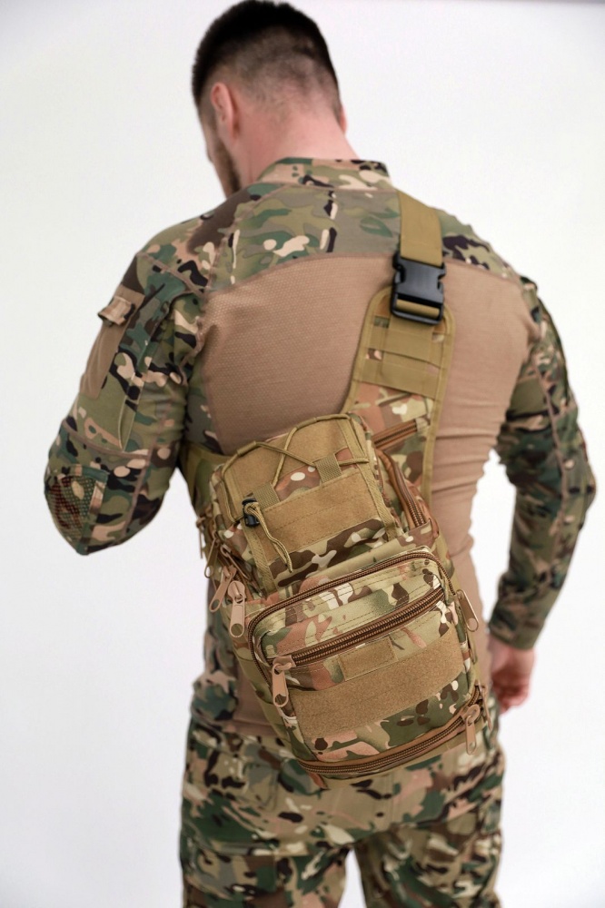 Сумка тактическая ESDY с кобурой. 15 л. Мультикам