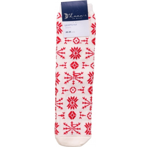 Носки женские Luna Орнамент р. 23-25 белый 