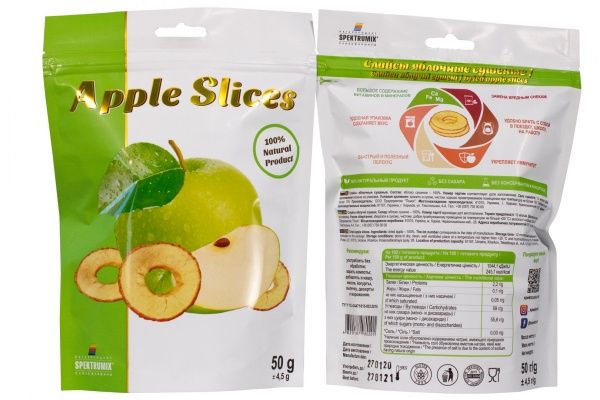 Снеки Spektrumix слайси яблучні (зелене яблуко) 50 г 