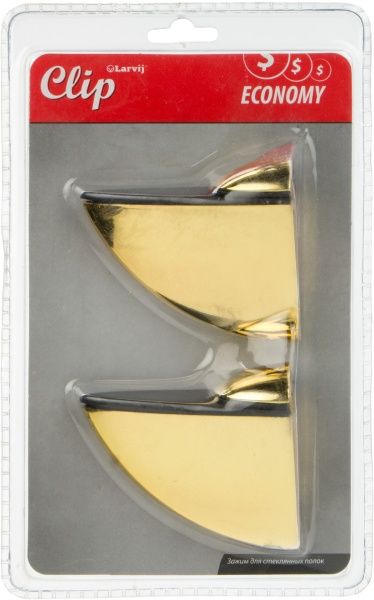 Тримач для полиць Larvij середній золотий L3108GO