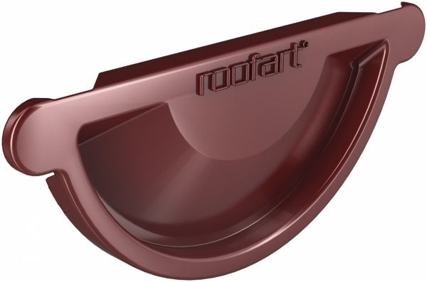 Заглушка желоба универсальная ROOFART 125 мм красный 