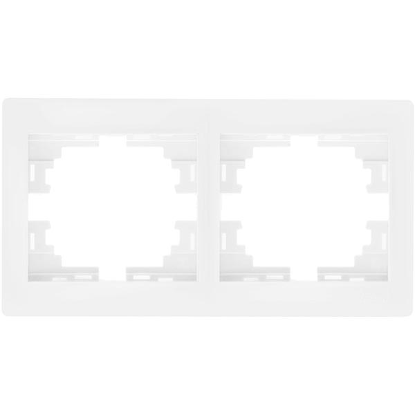 Рамка двухместная Lezard MIRA горизонтальная белый 701-0200-147