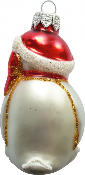 Подвеска Юріта Пингвин фигурка средний белый с красным