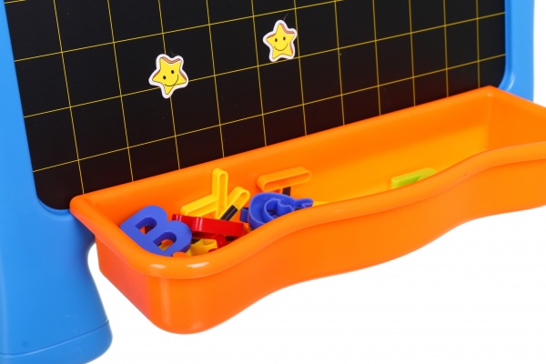 Мольберт двухсторонний Huamei магнитный 41х40х7.7 см с набором голубой HM1128B