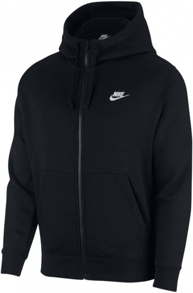 Джемпер Nike M NSW CLUB HOODIE FZ BB BV2645-010 р.S чорний
