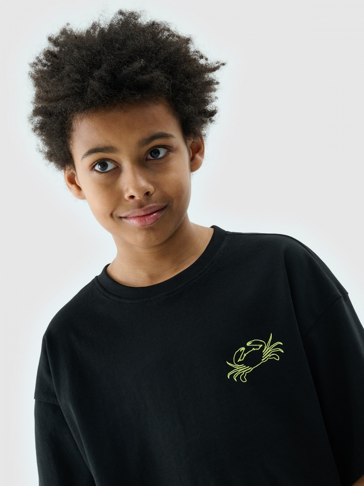 Футболка 4F TSHIRT M1914 4FJWSS25TTSHM1914-20S р.122 чорний