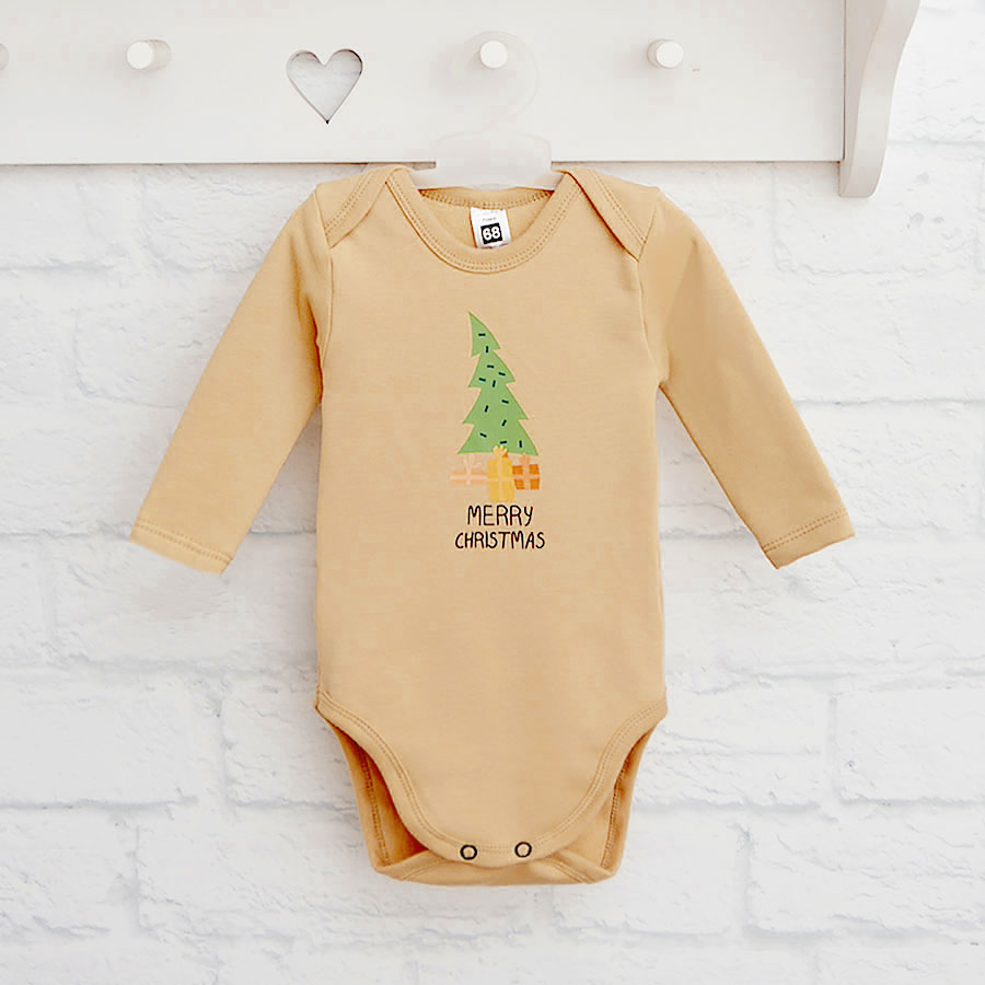 Боди детское унисекс Blanka Елка р.56-62 бежевый 110898