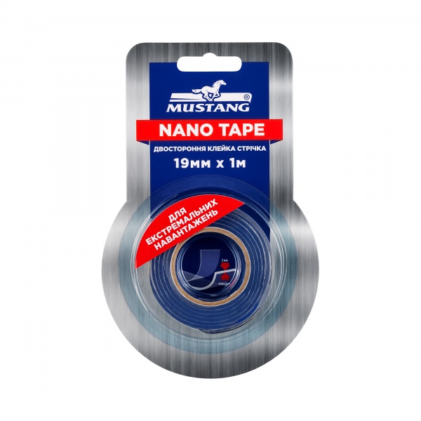 Двусторонняя клейкая лента Mustang NANO TAPE прозрачная