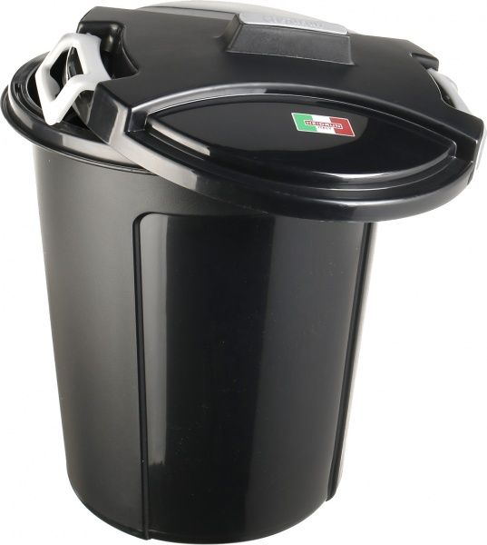 Бак для мусора с крышкой Heidrun 75 л черный 1465