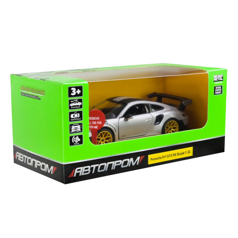 Машинка Автопром 1:32 Porsche 911 GT2 RS 68705