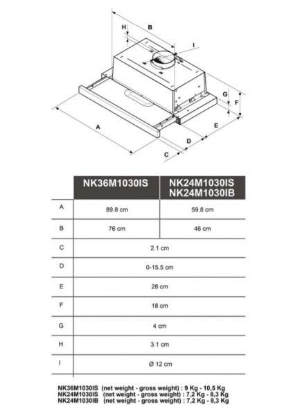 Витяжка Samsung NK24M1030IS/UR