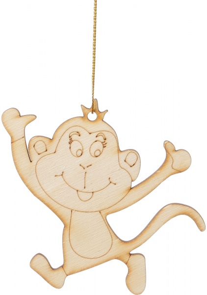 Елочная игрушка Веселая обезьянка 6355 11,5 см 