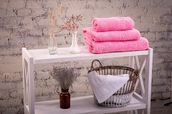 Рушник махровий Gulgune 0710-008 50x90 см світло-рожевий Рашід 