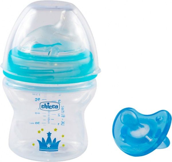 Набір Chicco пляшка та пустушка Natural Feeling 150 мл (09740.10.20)