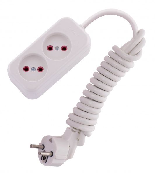 Удлинитель Lezard Lila без заземления 2 гн. белый 2 м 720-0202-203 