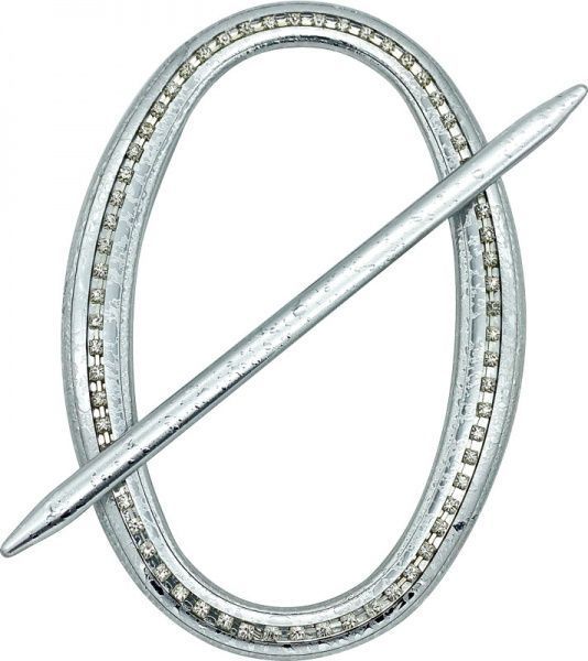 Декор Овал Элит 180х125 мм мокрое серебро D0003-2а MISLT