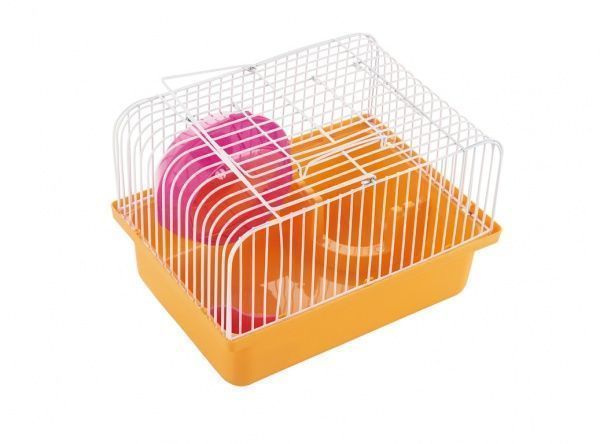 Клетка для грызунов 23,2х17х12 см оранжевая Р 1063