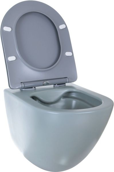 Унітаз підвісний EGO FUSSION S/C SLIM сірий мат