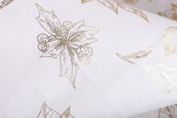 Скатертина Noel 140x180 см білий із золотим Luna 