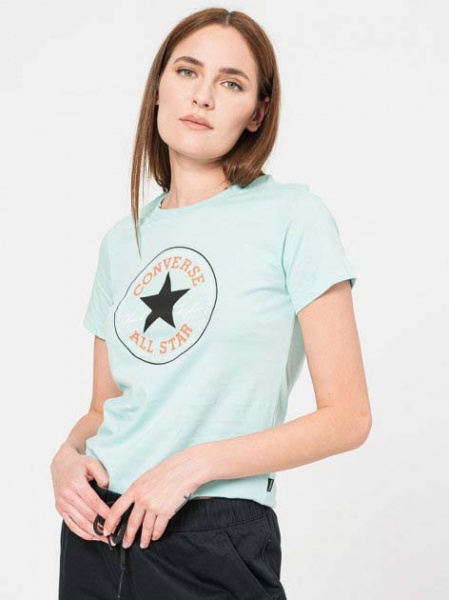 Футболка Converse Chuck Patch Classic Tee 10022560-337 р.L бірюзовий