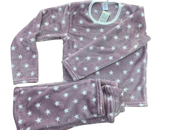 Пижама детская для девочек Моя планета звезда лиловая р.146–152 бело-розовый Пж601-7 