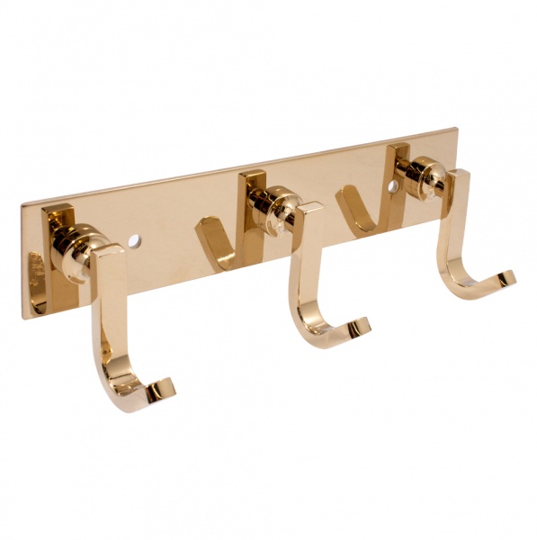 Вішалка для ванної кімнати Trento Moderno Grande Oro на 3 гачка золотий