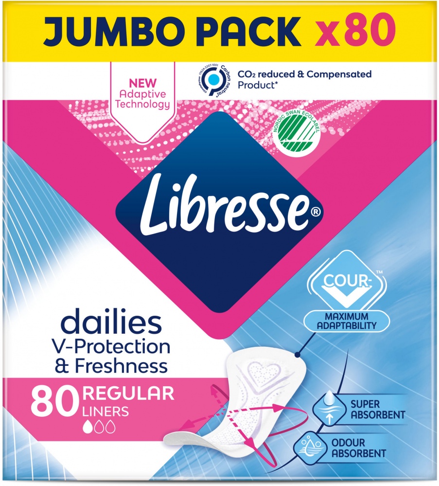 Прокладки щоденні Libresse Dailies Fresh Regular 80 шт.