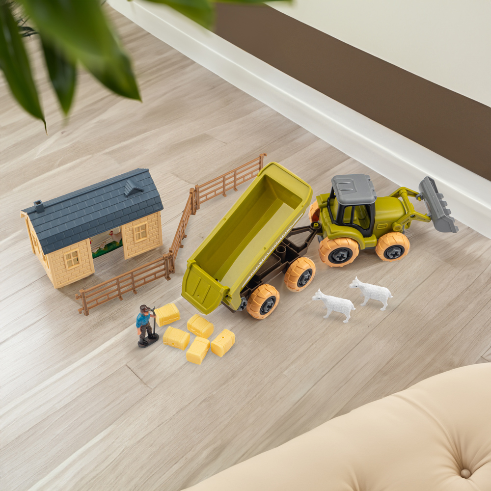 Игровой набор OTAMANKO Веселый хутор (трактор с прицепом и ферма с овцами и курами) 532.01.60
