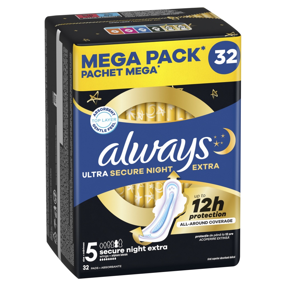 Прокладки гигиенические Always Ultra Secure Night Extra (Размер 5) 32 шт.