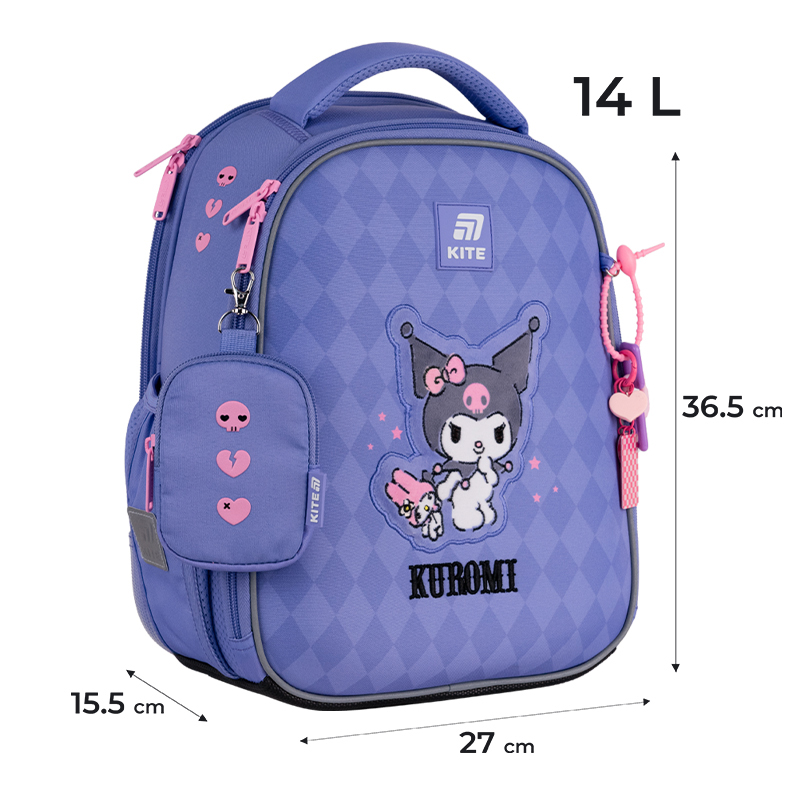 Рюкзак каркасный KITE Education Kuromi HK25-555S-2