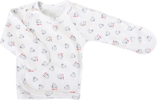 Распашонка детская Фламинго Машинки р.50 бело-серый 620-1009-9 