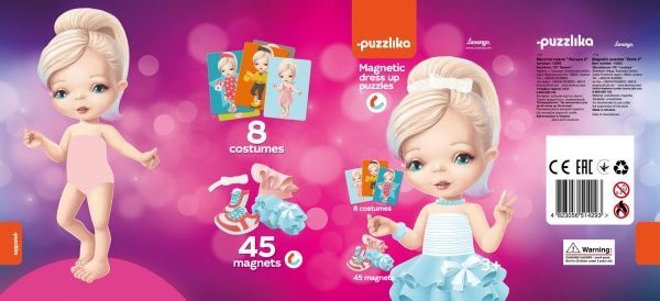 Пазлы магнитные Puzzlika Куклы 14293 14293