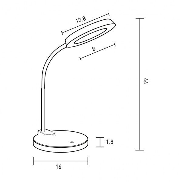 Настольная лампа офисная Eurolamp Smart N3 dimmable LED 7 Вт белый