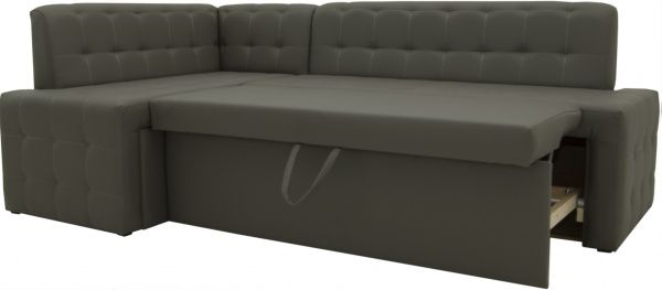 Уголок кухонный Кедр КАРАТ раскладной 7 серо-бежевый