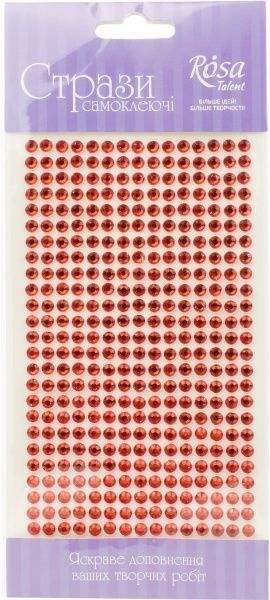 Самоклеющиеся стразы Красные, 5 мм  375 шт. Rosa Talent