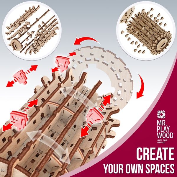 Дерев'яний 3D-конструктор Mr.Playwood Лабіринт scroll & Hole механічний 10701