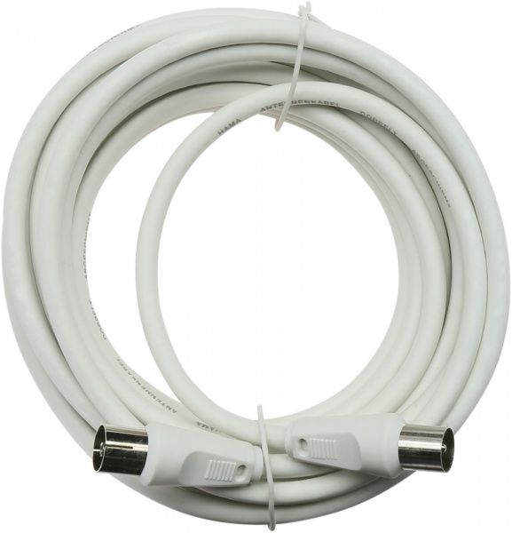 Кабель HAMA коаксіальний 5 м білий (43033)  