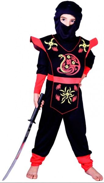 Костюм дитячий карнавальний Малюк Ніндзя р.110 чорний EE208B 