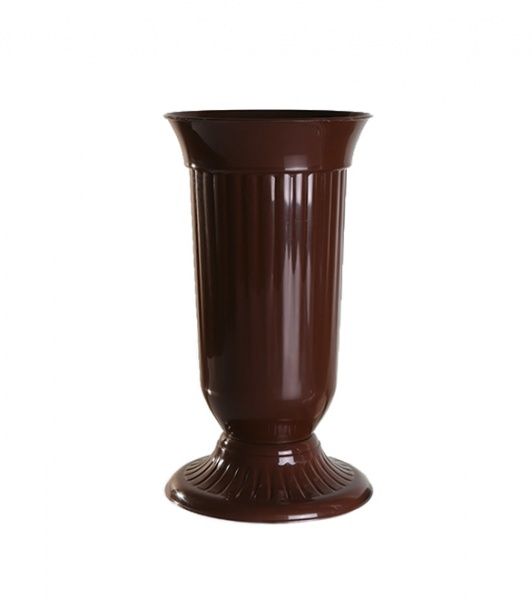 Ваза для квітів велика 38x20 см темно-коричнева NOLEKS