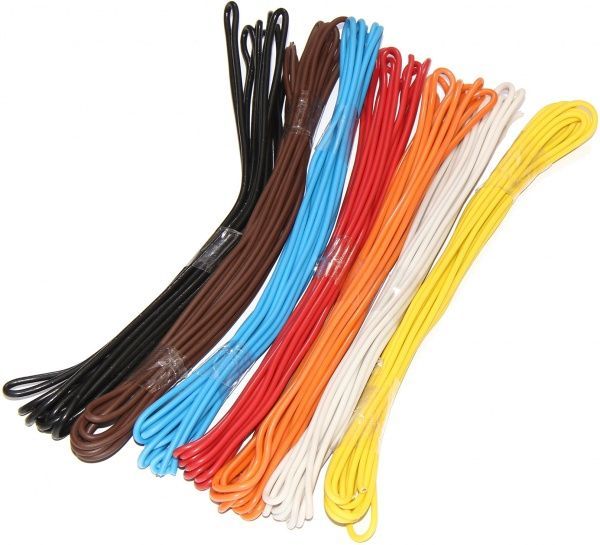 Набор автомобильных проводов  «Радуга» одного сечения 0,5 кв.мм, 3 м, 7 шт. Струм