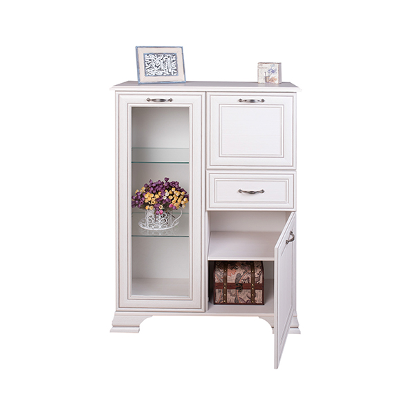 Комод підлоговий Mebelbos з баром Tiffany 1d1w1s1b вудлайн кремовий/вудлайн кремовий 