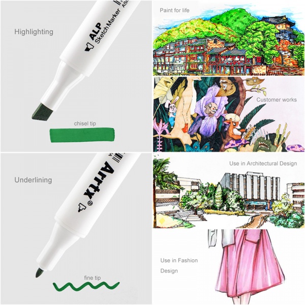 Набір маркерів Arrtx спиртових Alp ASM-0280A 80 кольорів LC302192 