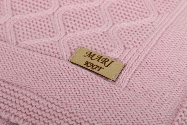 Простирадло Mari-Knit 90х90 см пудра 0801 