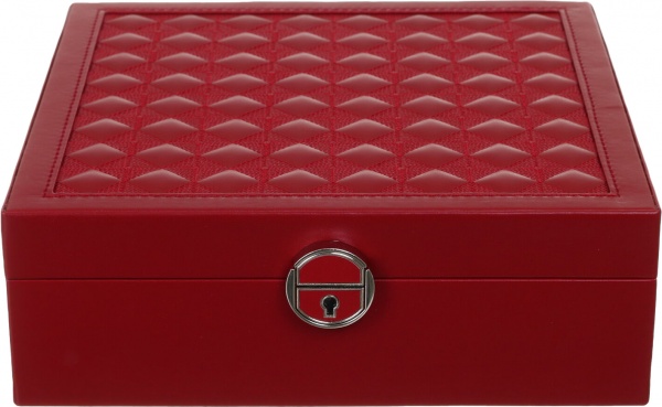 Шкатулка для украшений Royal case 25,2х25,2х8,6 см красная