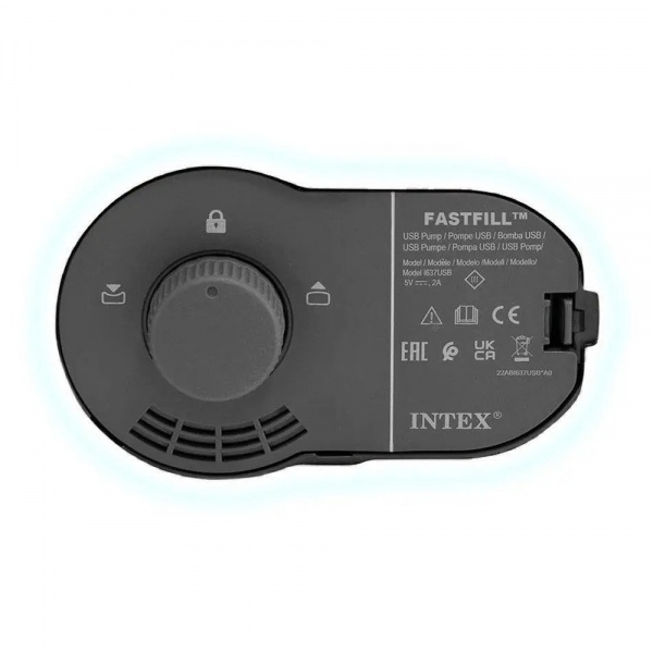 Матрас надувной Intex 203х152 см серый