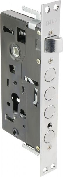 Дверний замок вхідний Bruno BR-62 лівий матовий нікель