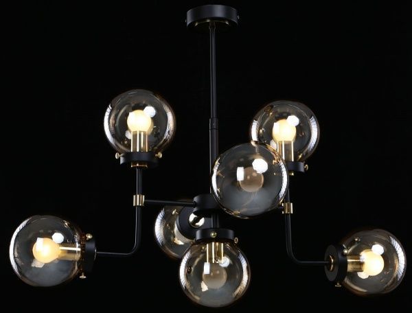 Люстра ALFA Transformers 7x40 Вт E14 черный 24847 