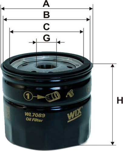 WIX Filters WL7089 - FN OP543 