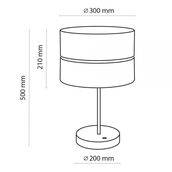 Настольная лампа декоративная TK Lighting Hilton 1x60 Вт E27 черный/золото 5467 